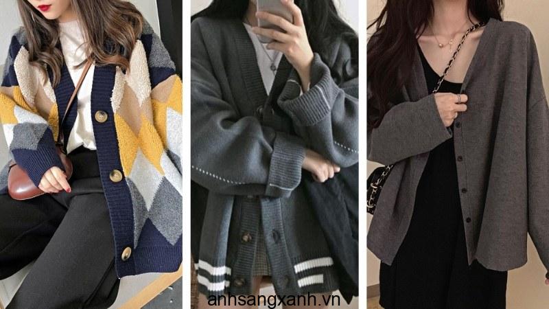 15 Tip Phoi Do Voi Ao Len Cardigan Ngan Nu Nam Sanh Dieu